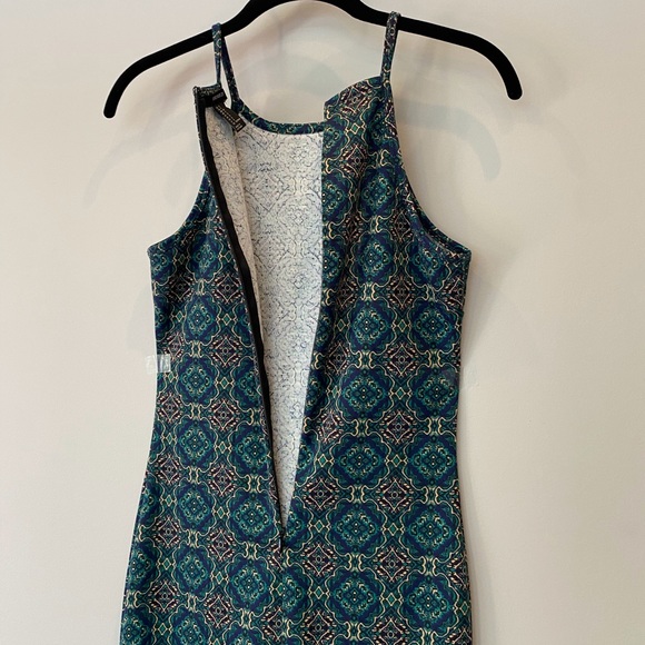 Forever 21 Blue Print Mini/Midi Bodycon Dress - Picture 5 of 7